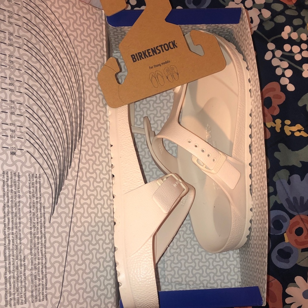 Birkenstock White Thong Sandals